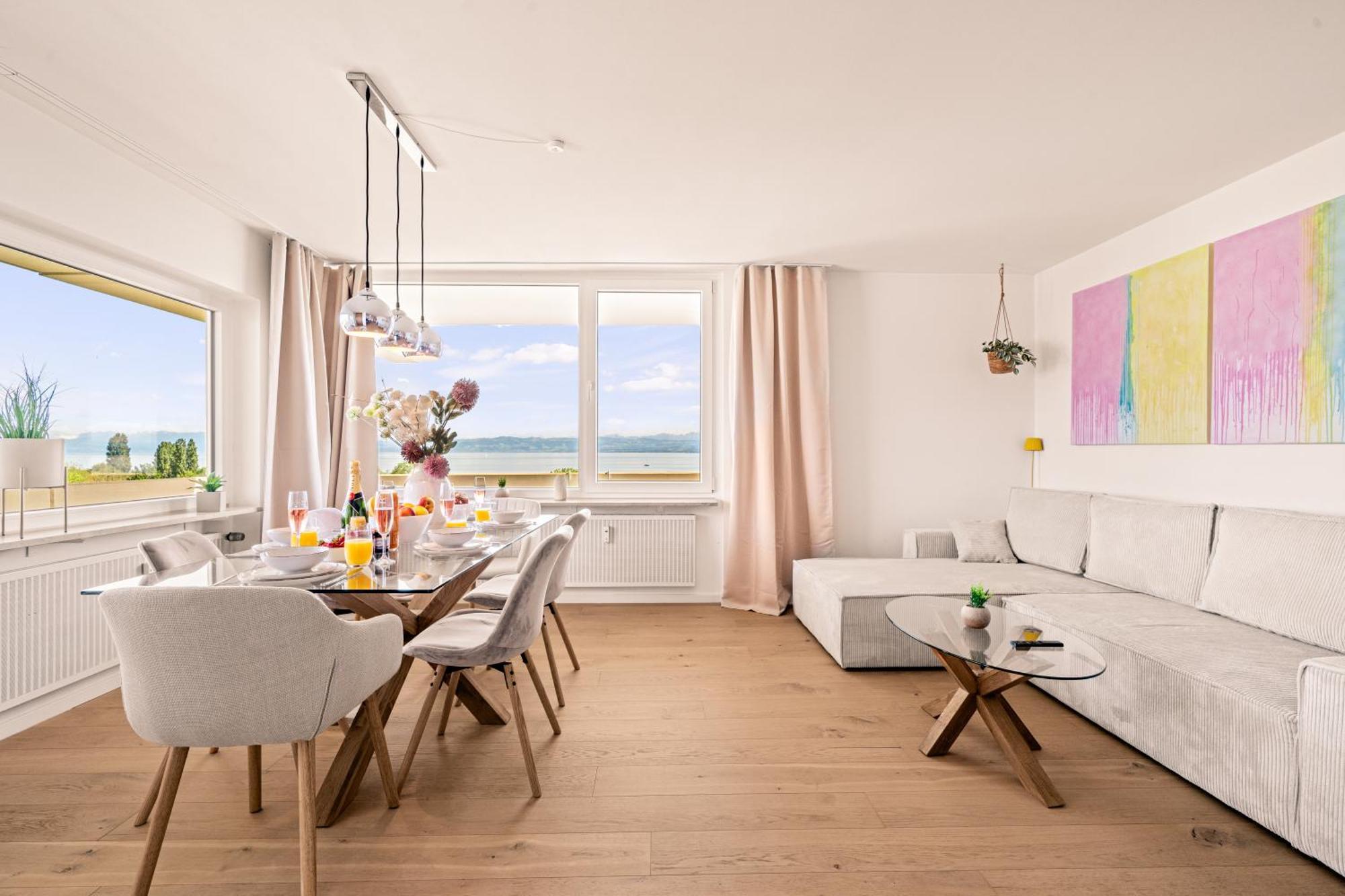 Panorama Penthouse Mit Atemberaubenden See- Und Bergblick インメンシュタート・アム・ボーデンゼー エクステリア 写真