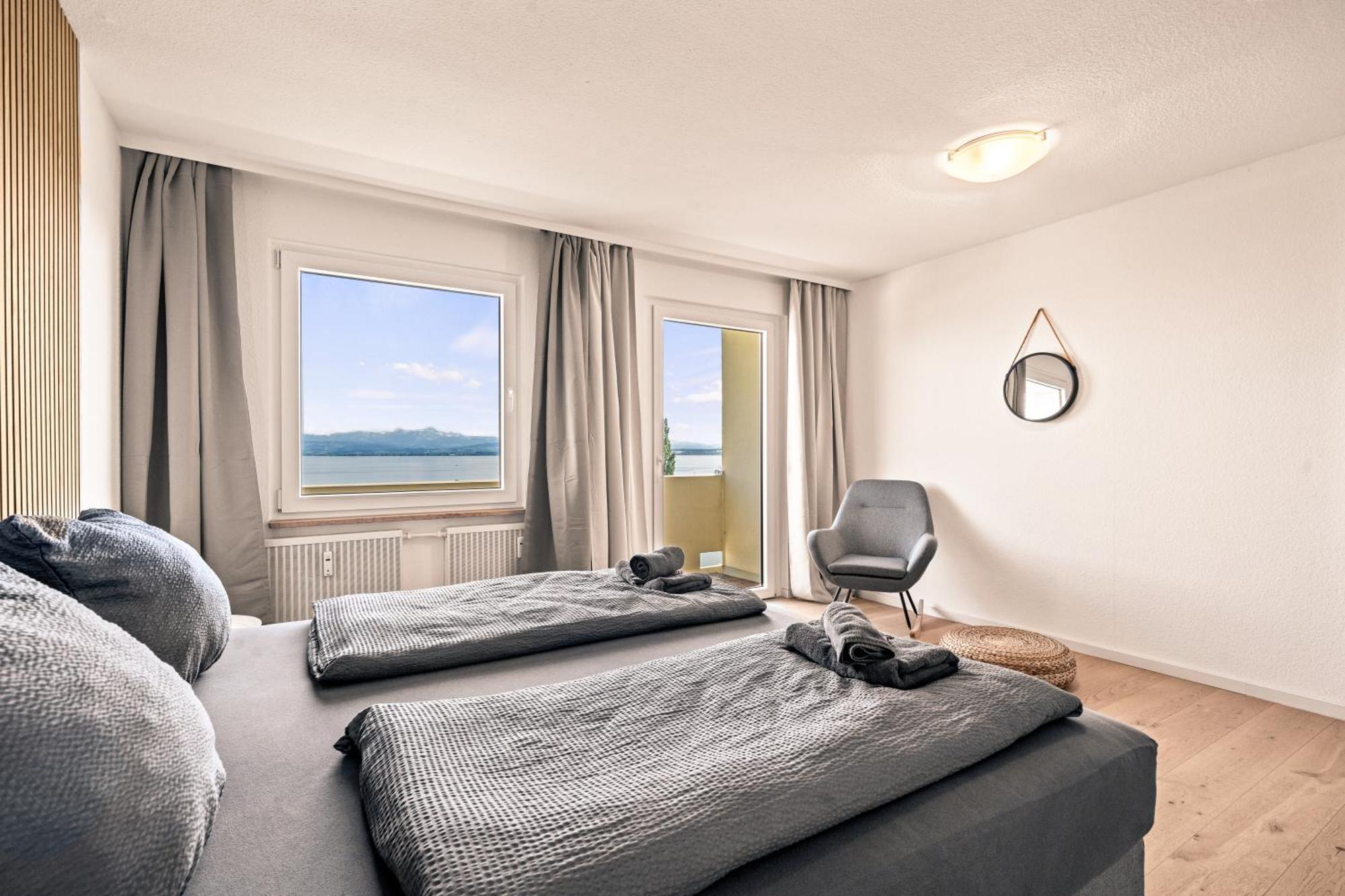 Panorama Penthouse Mit Atemberaubenden See- Und Bergblick インメンシュタート・アム・ボーデンゼー エクステリア 写真